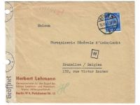 Deutsches Reich, 25 Pf. Hindenburg-Medaillon, Ef, Verschlußzettel, nach Belgien