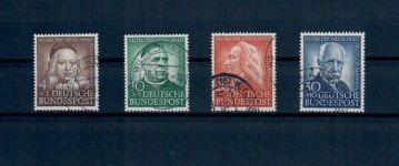 Bund, Mi.Nr. 173-176 gestempelt, Wohlfahrt: Helfer der Menschheit