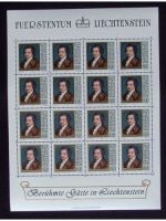 Liechtenstein, Kleinbogen, KB, Jahrgang 1981, postfrisch, ungefaltet