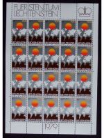 Liechtenstein, Kleinbogen, KB, Jahrgang 1979, postfrisch, ungefaltet