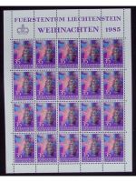 Liechtenstein, Kleinbogen, KB, Jahrgang 1985, postfrisch, ungefaltet
