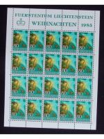 Liechtenstein, Kleinbogen, KB, Jahrgang 1985, postfrisch, ungefaltet