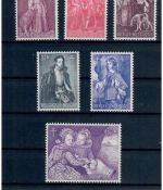 Belgien, Posten 13, postfrisch, komplette Sätze u. Marken, Michel über 25,- Euro
