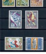 Belgien, Posten 7, postfrisch, komplette Sätze u. Marken, Michel über 25,- Euro