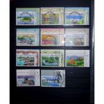 Deutschland, Motiv Landschaften und Naturschutz, Marken, Blocks, Belege
