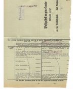 Landpoststempel Schoonorth über Norden auf PZU vom 7.5.38