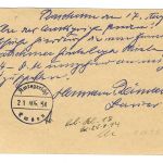 Landpoststempel Oldersum auf Ganzsache vom 20.8.54