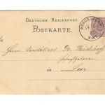 Landpoststempel Augustfehn auf Ganzsache vom 14.6.1883