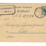 Poststempel Detern auf Ganzsache vom 17.11.1894