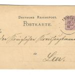 Landpoststempel Jemgum auf Ganzsache vom 17.11.1876