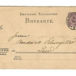 Poststempel Leer (Ostfriesland) auf Ganzsache vom 16.7.1888