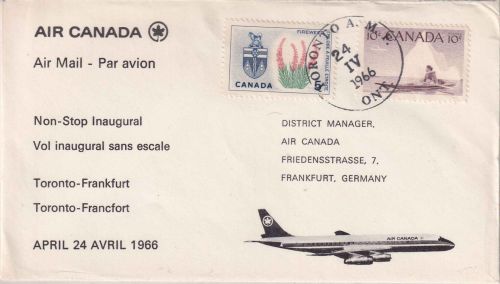 Canada - Air Canada Erstflug Toronto/Frankfurt a.M. Luftpostbrief 1966