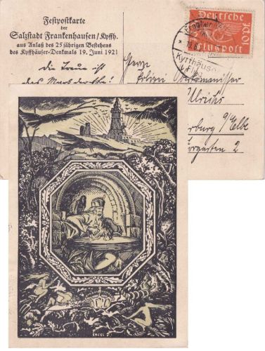 DR-Infla - Frankenhausen/Kyffhäuser Sonderkarte m. SST n. Harburg