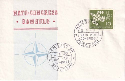 BRD - Hamburg NATO-Congress 1961 Schmuckkuvert + SST