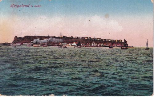 Schleswig-Holstein - Helgoland Farbansicht gelaufen 1922