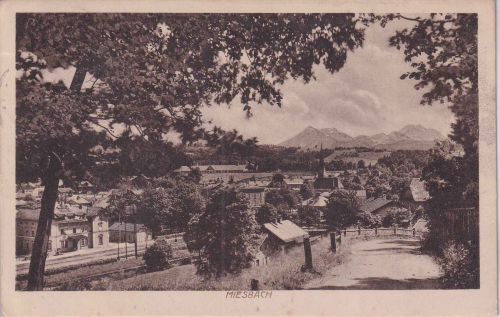 Bayern - Miesbach Ortsansicht sw-AK gelaufen 1918