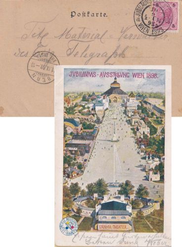Österreich - Wien 1898 Jubiläums-Ausstellung SST + offiz. Ausstellungs-AK