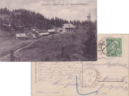 Österreich - K.K. Telephonstelle Sonnwendhaus 1909 Postablage-K2 Karte n. Wien