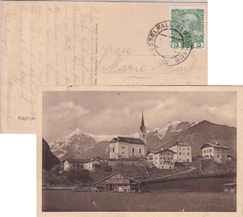 Österreich - Kesselfall Alpenhaus 1912 K2 (Saisonpostamt) AK Kaprun 1912