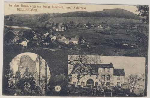 Frankreich - Bellefosse (Vogesen) sw-AK/Feldpostkarte n. Lahr 1916