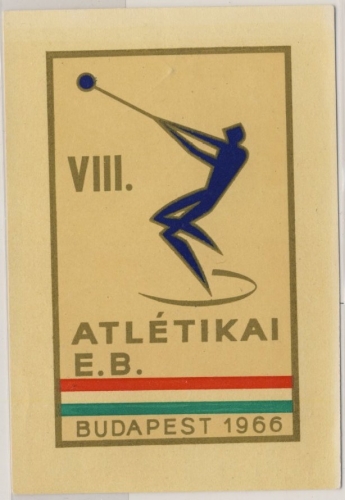 Ungarn - VIII. Atletikai Budapest 1966 farbige Sonderkarte m. SST
