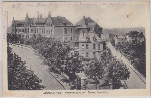 Nordrhein-Westfalen - Lüdenscheid Krankenhaus m. Schwesternheim 1914 sw-AK