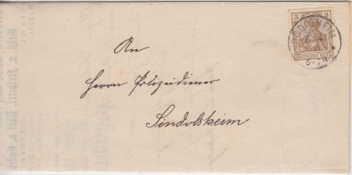 DR - Bödigheim 1902, Drucksache m. Inhalt: Holzversteigerung 1902