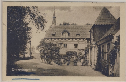 Dänemark - Dronningenmolle Kirche Pfarrhof (?) sw-Ansichtskarte gelaufen 1930