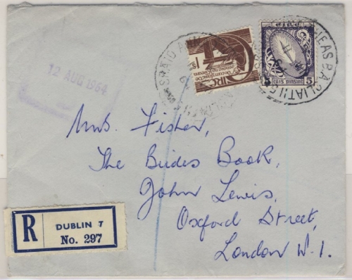 Irland - Dublin 7 1964 Einschreibebrief n. London