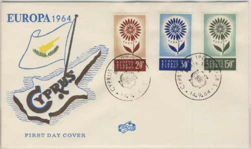 Griechisch Zypern Europa-Ausgabe CEPT 1964 Schmuck-FDC
