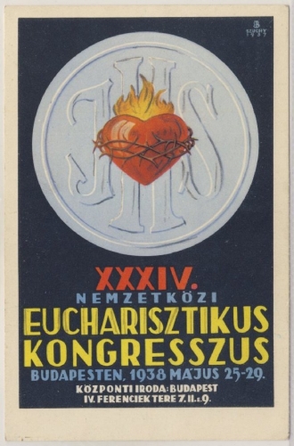 Ungarn - Eucharisztikus Kongresszus Budapest 1938 farb. Ansichtskarte ungelaufen