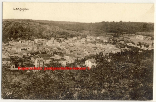 Frankreich - Longuyon Dep. Meurthe-et-Mosell Vue Generale sw-AK/Feldpost 1916 n.