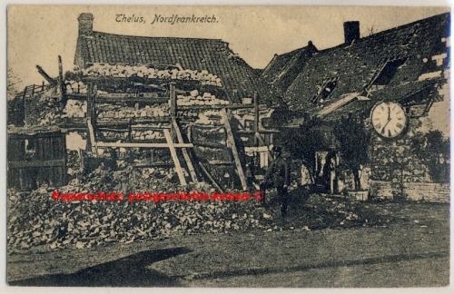 Frankreich - Thelus Dep. Pas-de-Calais prov. Unterstand sw-AK ungelaufen 1915