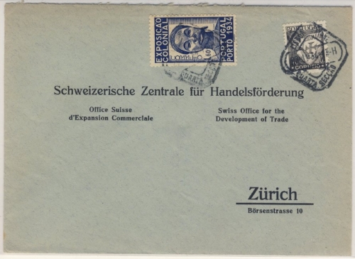 Portugal - 1,60 E. Kolonialausstellung. u.a. Brief Lisboa - SCHWEIZ 1934