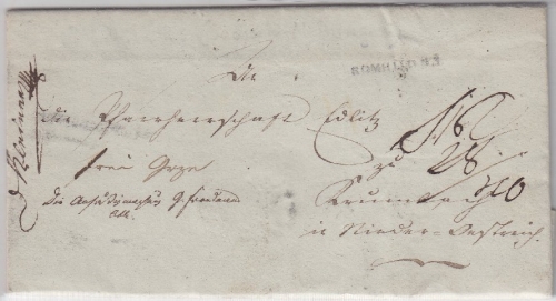 Thurn & Taxis/Österreich - Grenzfrankobrief Römhild R3 - Krumbach 1841
