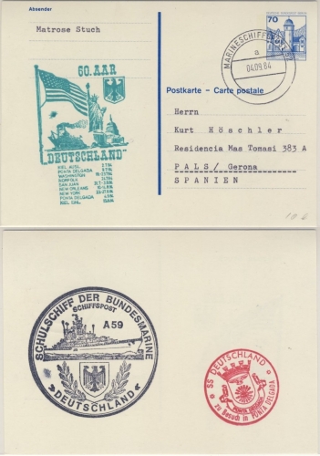 Berlin - Marineschiffspost 52/Schulschiff Deutschland - Besuch in Ponta Delgada