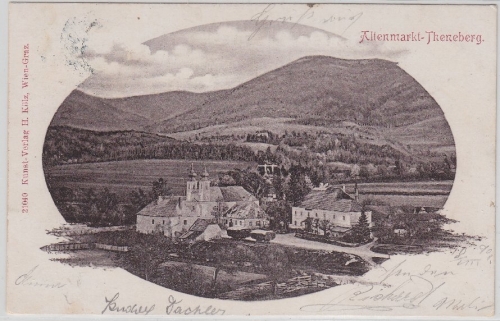 Österreich/Niederösterreich - Altenmarkt-Theneberg, sw-AK gelaufen 1901 n.