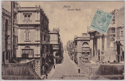 Malta - Strada Reale, sw-AK, ungelaufen ca. 1910/15