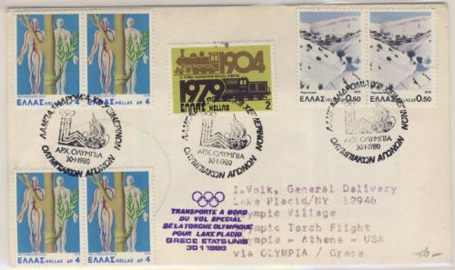 Olympiade 1980 - Griechenland - Sonderflug/Olympic Torch Flight Olympia - Lake