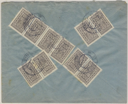 Österreich - 10x100 K. Kornähre Brief St. Andrä i. Lavantale n. Wien 1923