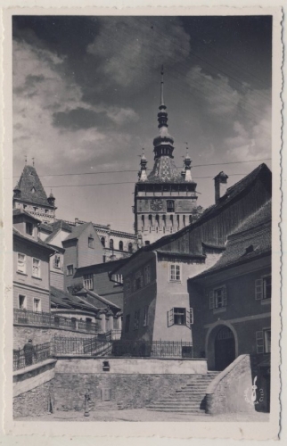 Rumänien - Sghisoara Schäßburg sw-Fotokarte n. Gera 1938