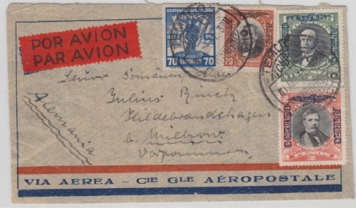 Chile - Temuco 1931 Luftpostbrief n. Niederbrandshagen 1931