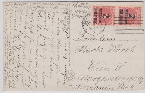 DR-Infla - 2x2 Mio. a. 5 Tsd. Karte n. ÖSTERREICH Charlottenburg Wien 29.10.23