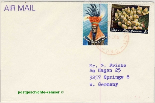 Papua New Guinea, Luftpostbrief, University, 1983, Stichwort: Besonderheit:
