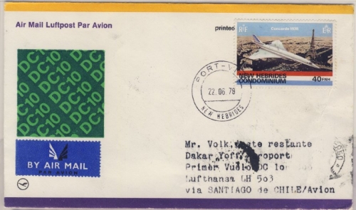 Neue Hebriden - 40 FNH 1st-Flug Concorde Paris/London-NY, LupoBf./Zuleitung