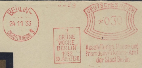 DR - Berlin-Charlottenburg 9, 30 Pfg. AFS "Ausstellungs-, Messe- u. Fremden-