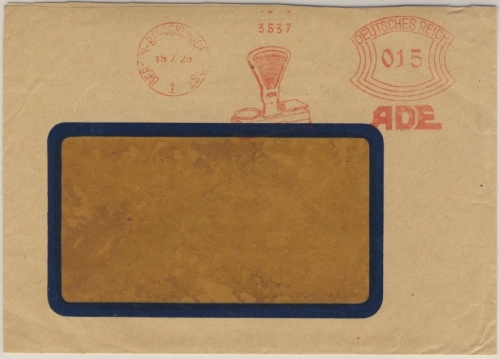 DR - Berlin-Reinickendorf-Ost 1, 15 Pfg. AFS "ADE" (Waagen), Brief 1929
