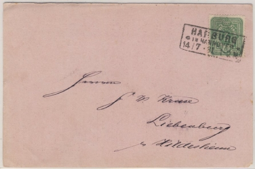 DR - Harburg in Hannover, Ra3 a. Werbedrucksache n. Liebenberg 1881