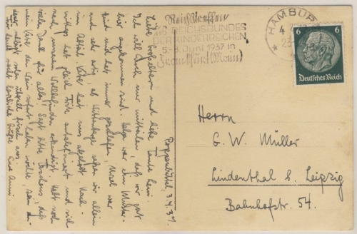 DR - Hamburg 1, Reichstreffen d. Bundes d. Kinderreichen, Masch.werbestpl. a.