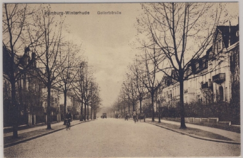 Hamburg - Winterhude, Gellertstraße, sw-Ansichtskarte, ungelaufen ca. 1905